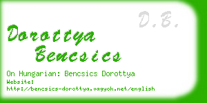 dorottya bencsics business card